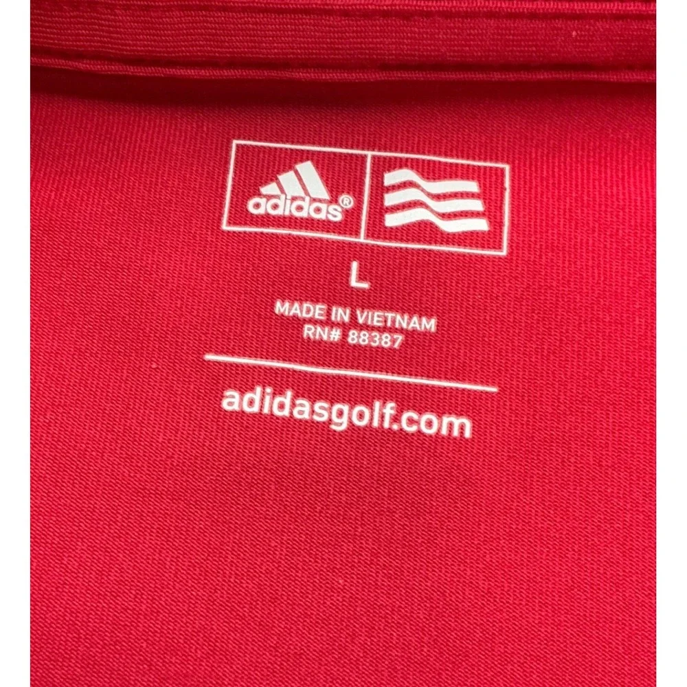 Adidas Vintage Polo Shirt Red Short Sleeve‎ Performance Golf Mens XL Z72993